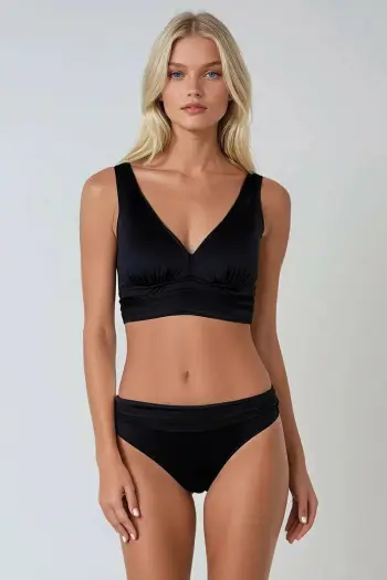 Set bikini dy pjesësh, Jumeon Liza, e zezë