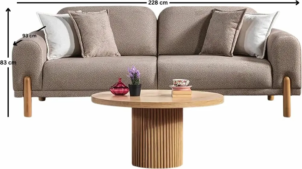 Krevate divan 3-vendësh, Atelier del Sofa, Class Bohem, kafe - 7