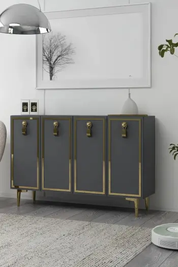 Konsolë Skye Decor, anthracite, gold, 8186KM-64