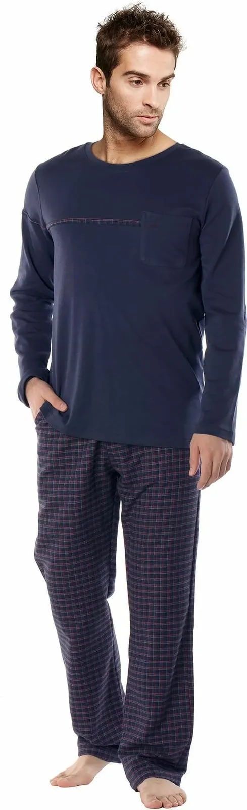 Set pizhamash për burra, ngjyrë e kaltër e errët, Jumeon, 002-000468, XL - 2