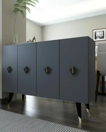Konsol Skye Decor, anthracite, e zezë, ari, 8165KM-32