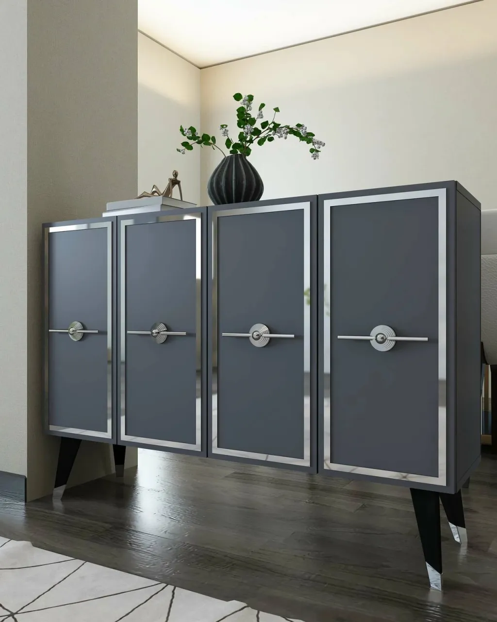 Konsol Skye Decor, anthracite, silver, 8174KM-32 - 1