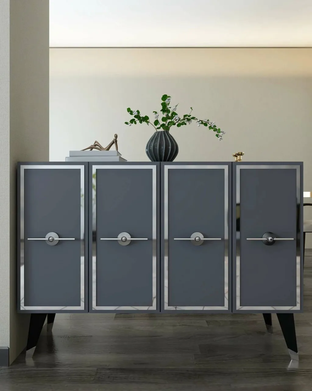 Konsol Skye Decor, anthracite, silver, 8174KM-32 - 2