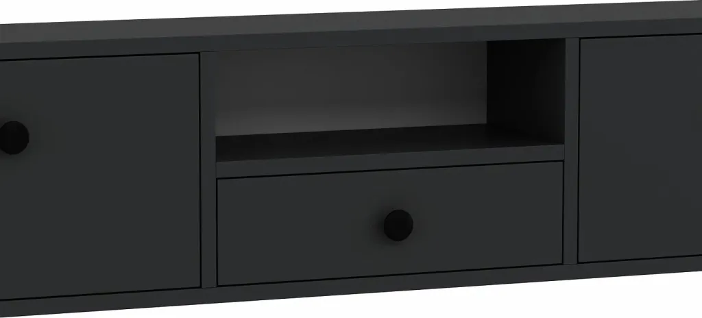 Komodë TV Skye Decor, anthracite, e zezë, 1301-DROP-1 - 6