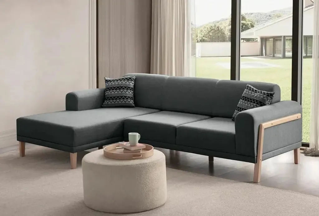 Këndare Atelier del Sofa, ngjyrë latte-relaks, kënd i majtë, anthracite - 2