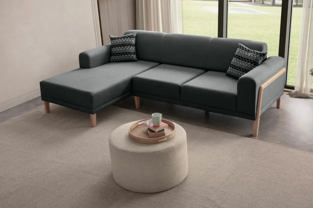 Këndare Atelier del Sofa, ngjyrë latte-relaks, kënd i majtë, anthracite - 3