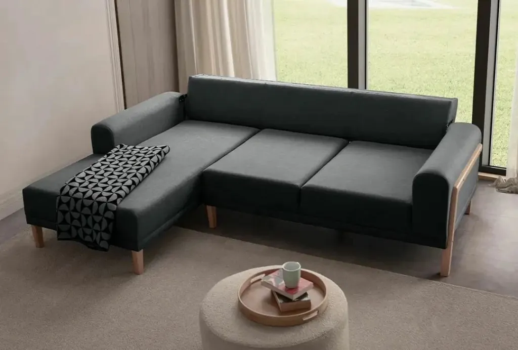 Këndare Atelier del Sofa, ngjyrë latte-relaks, kënd i majtë, anthracite - 5
