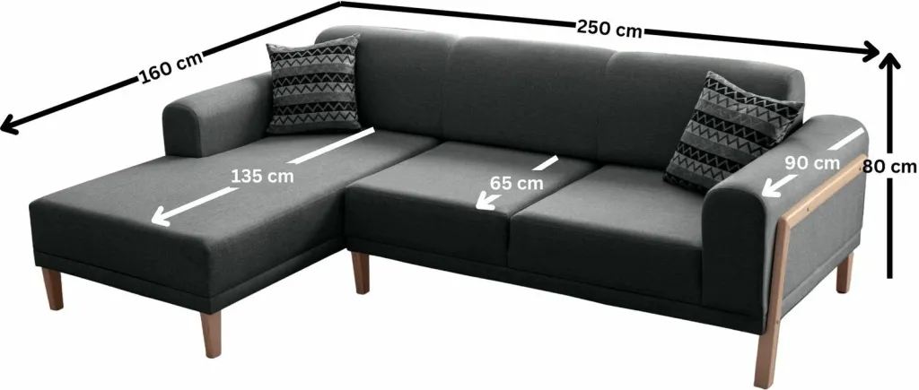 Këndare Atelier del Sofa, ngjyrë latte-relaks, kënd i majtë, anthracite - 10