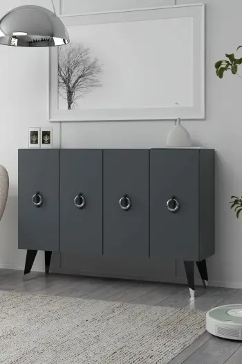 Konsol Skye Decor, anthracite, e zezë, argjend, 8184KM-32