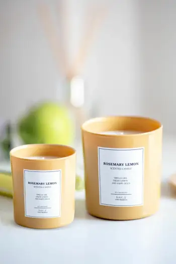Set qirinjsh (2 copë), Le Jardin Rosemary Lemon, Evila Originals, ngjyrë e verdhë