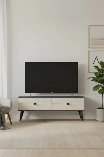 Komodë TV Skye Decor, Mona 120, antracit, travertin