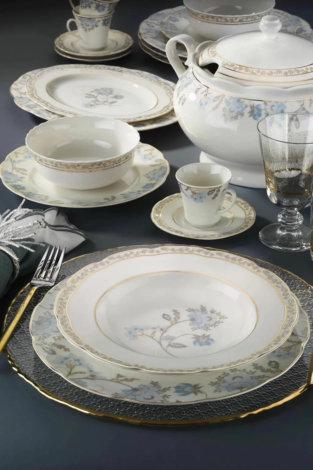 Set enësh për drekë, 68 copë, Hermia Concept, BNOLY68YT43010542 - 2