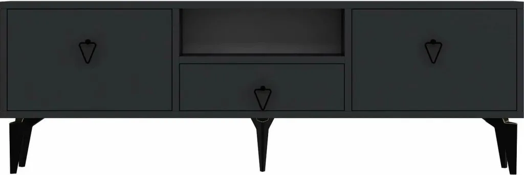Komodë për TV Skye Decor, 1302-DROP-1, antracit, e zezë - 3