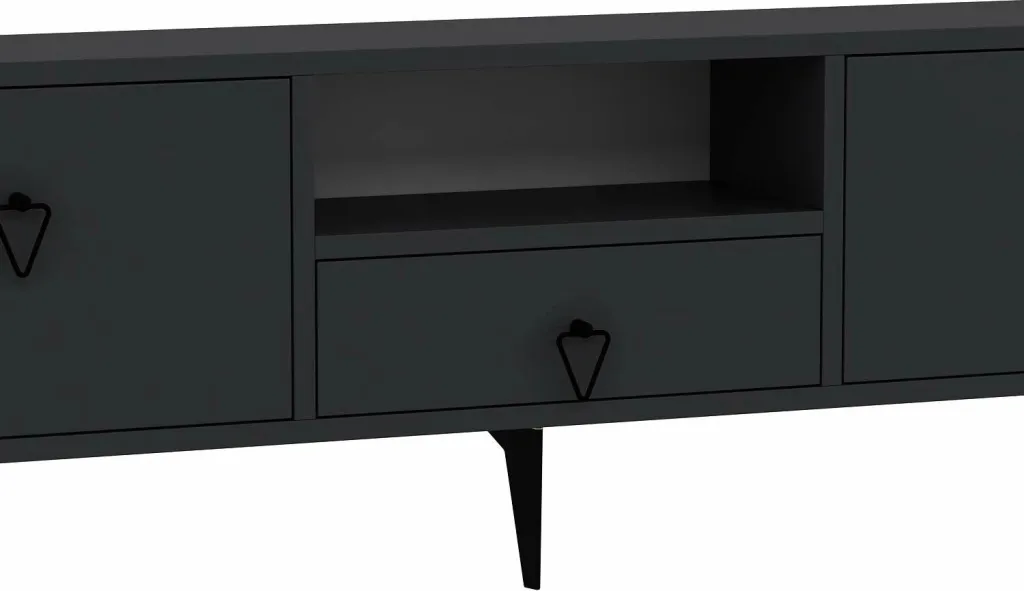 Komodë për TV Skye Decor, 1302-DROP-1, antracit, e zezë - 6