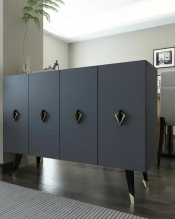 Konsol Skye Decor, anthracite, e zezë, e artë, 8164KM-32