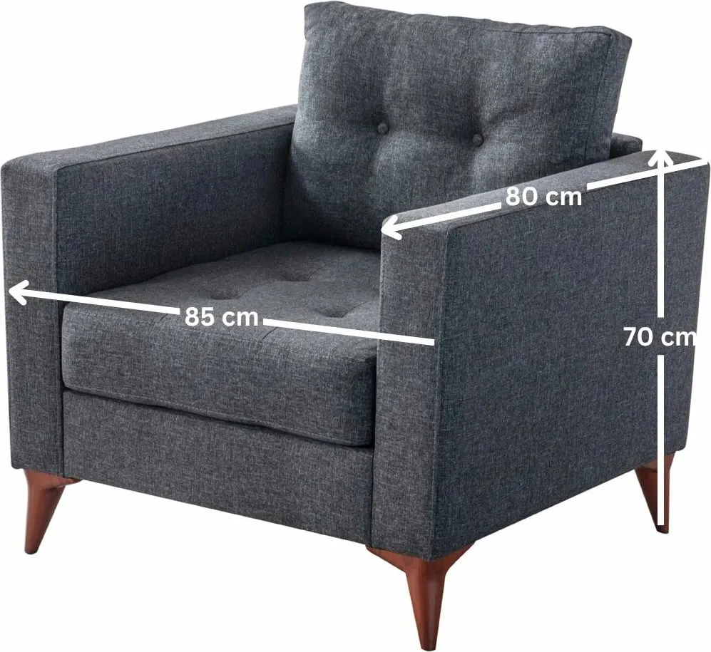 Karrige Wing, Atelier del Sofa, ngjyrë antracit - 6
