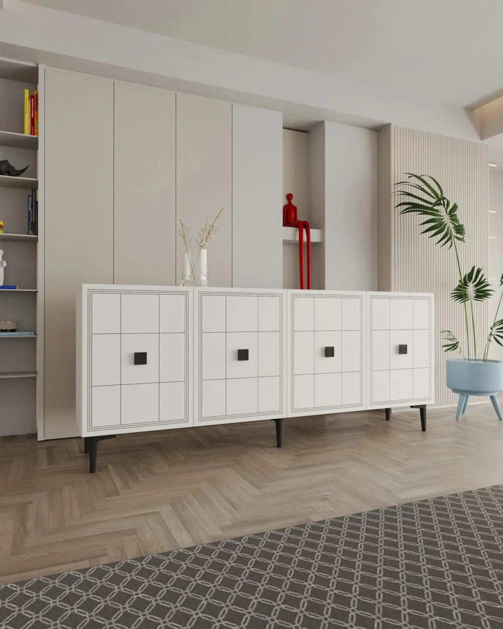 Konsolë Skye Decor, Yuka 150, e bardhë - 2