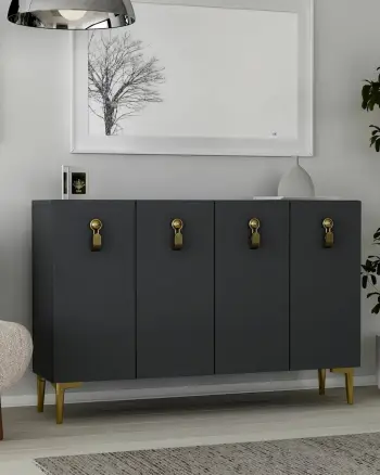 Konsolë Skye Decor, anthracite, gold, 8181KM-64