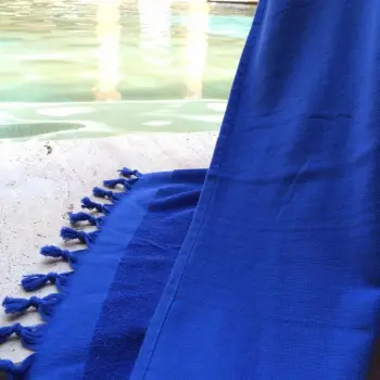 Peshqir plazhi Fouta, Mijolnir, Monaco, ngjyrë Parliament Blue