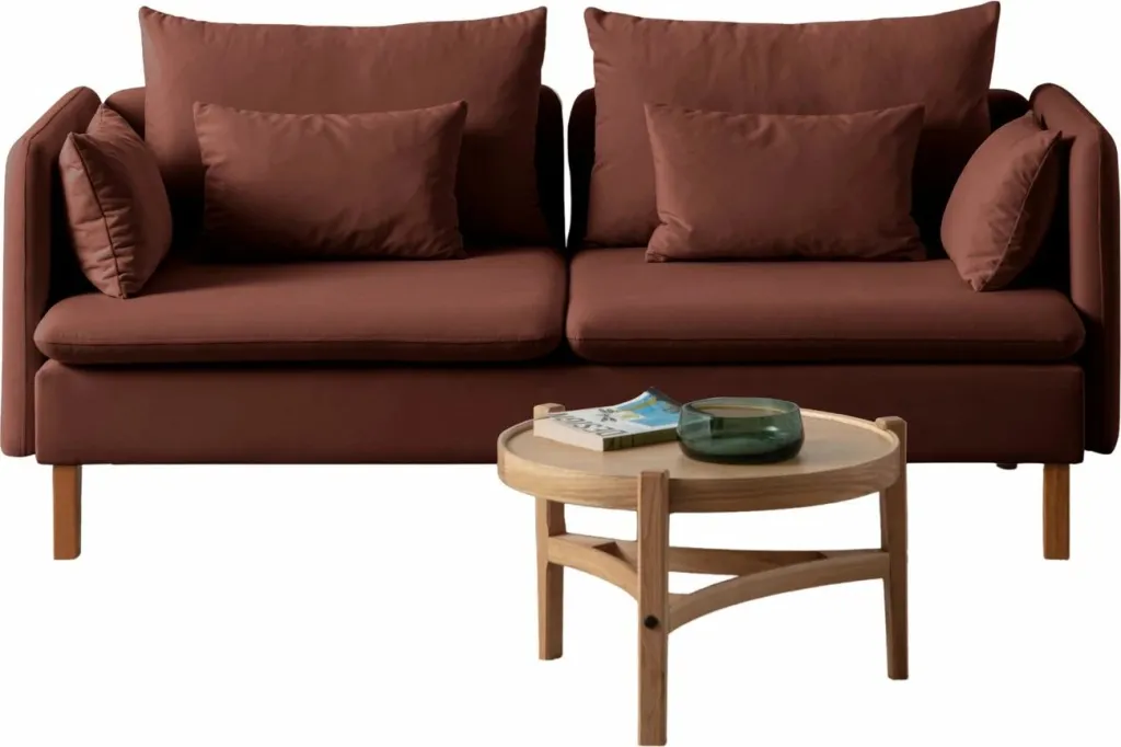 Divan treshe Flexy, ngjyrë e kuqe tullë, Atelier del Sofa - 6