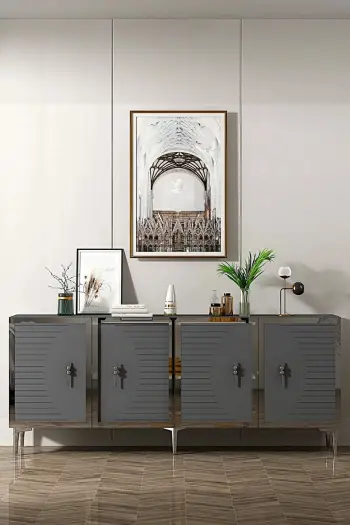 Konsol Skye Decor, Tuna 180, antracit, argjend