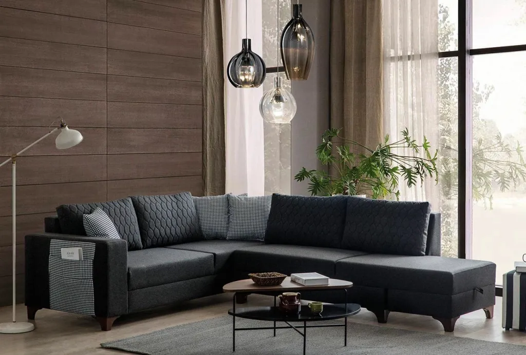 Kënd-sofë krevati Loft, anthracite, Atelier del Sofa - 1