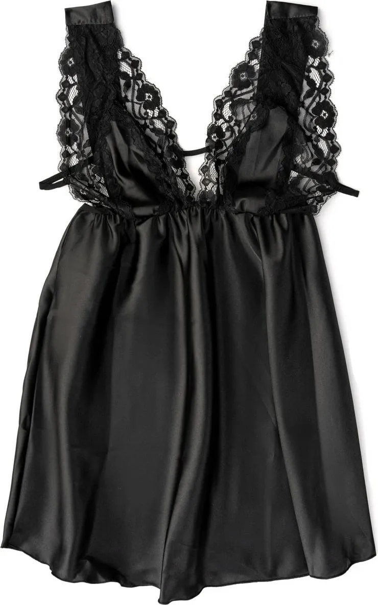 Babydoll i zi Jumeon, 001-018986, 2 copë - 8