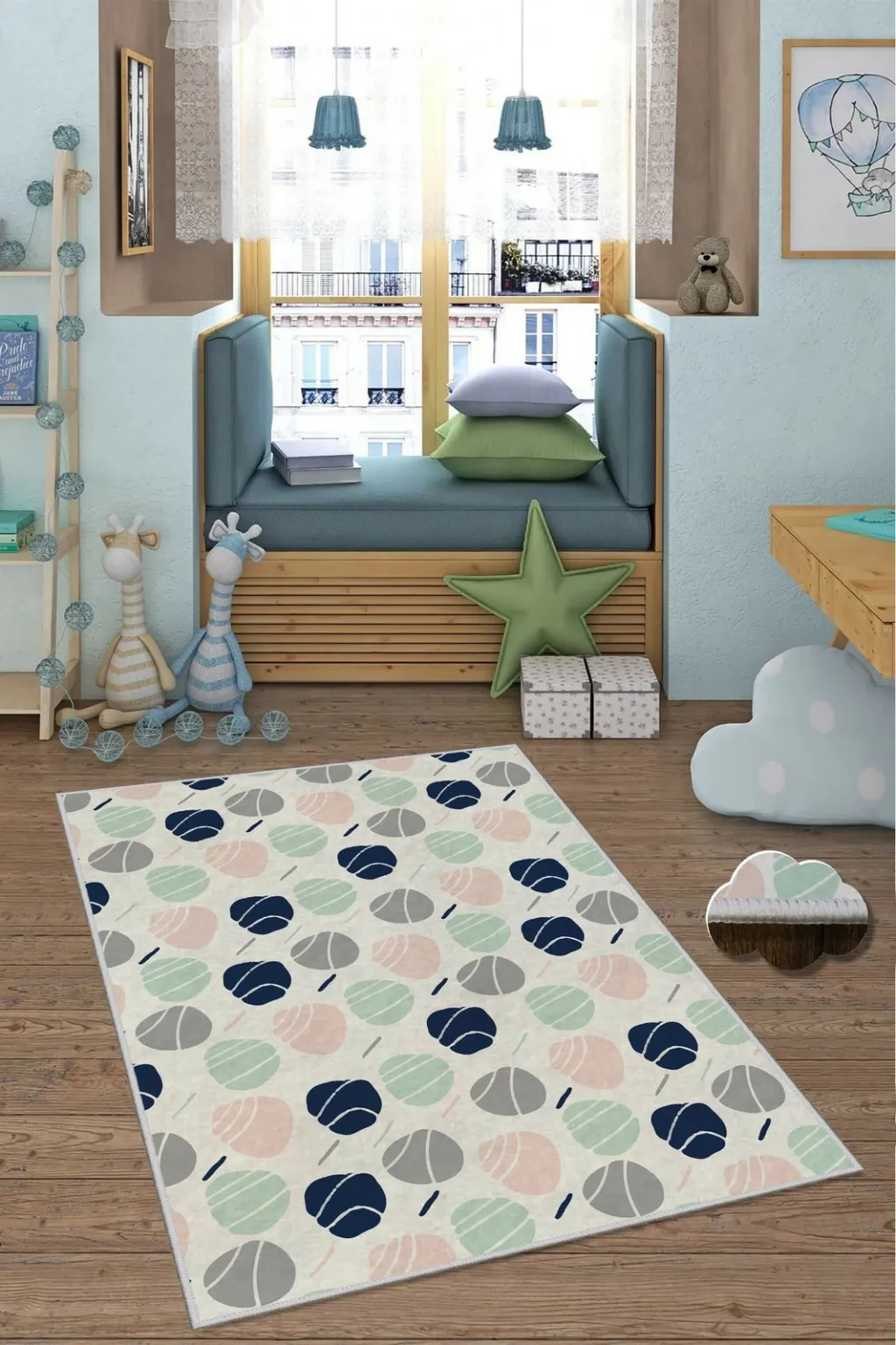 Qilim multingjyrësh, Conceptum Hypnose, WOOKECE123, 50x80cm - 1