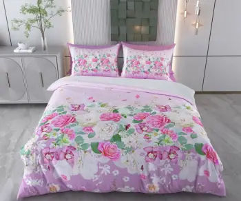 Set mbulesë për jorgan Super King, lule, ngjyra të ndryshme, L'Essentiel Linge de Maison