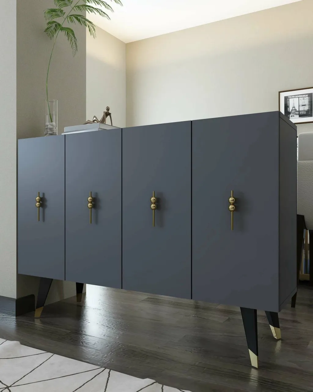 Konsol Skye Decor, anthracite, gold, 8167KM-32 - 1