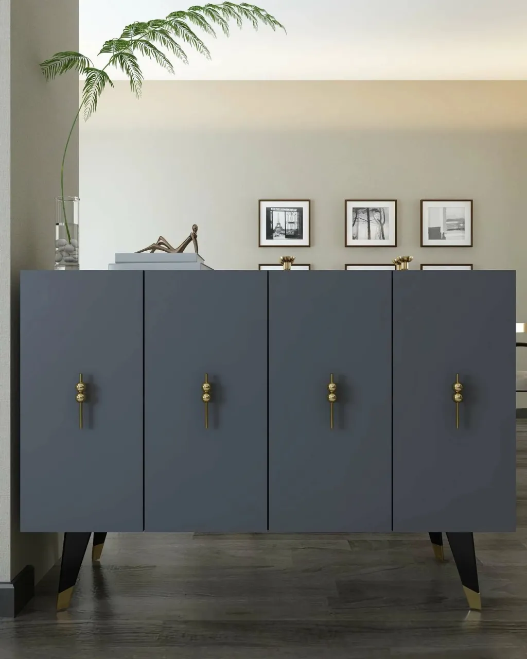 Konsol Skye Decor, anthracite, gold, 8167KM-32 - 2