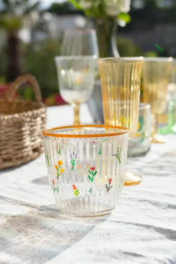 Set gotash prej qelqi (4 copë), Hermia Concept, Botanical 290