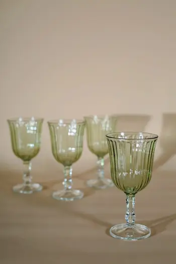 Set gotash prej qelqi (4 copë), Hermia Concept, Splendid 240, ngjyrë e gjelbër
