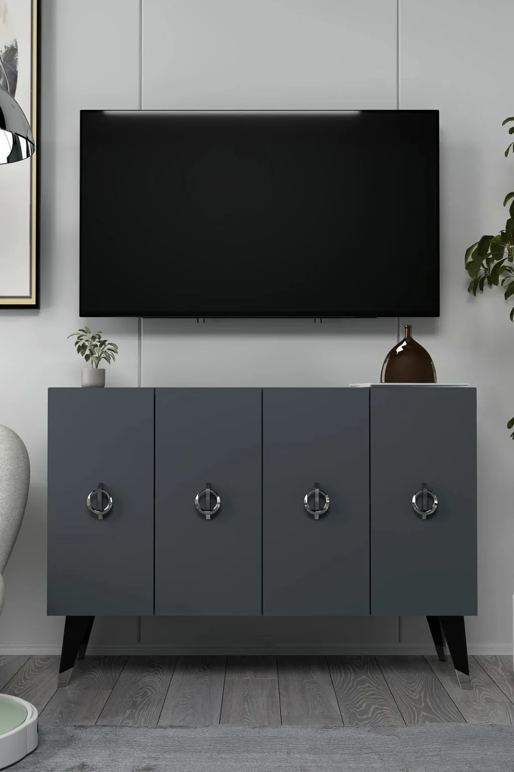 Konsol Skye Decor, anthracite, silver, 8185KM-32 - 2