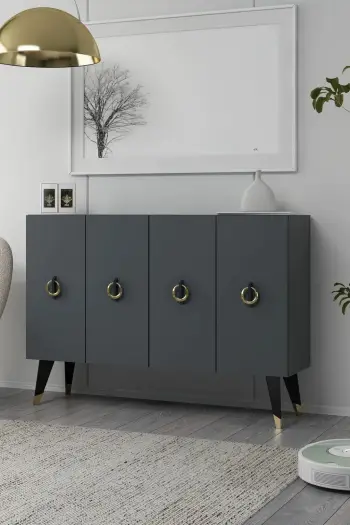 Konsol Skye Decor, anthracite, e zezë, ari, 8184KM-32