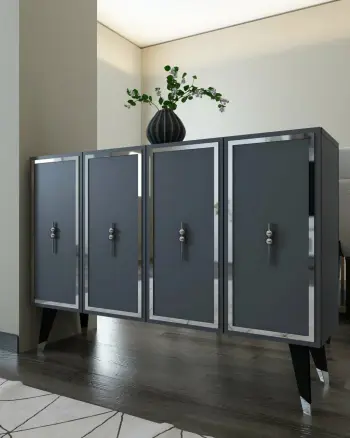 Konsol Skye Decor, anthracite, argjend, 8172KM-32