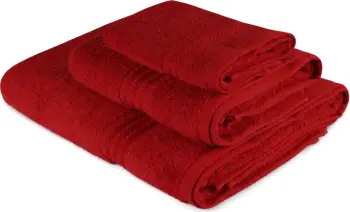 Set peshqirësh (3 copë), Mijolnir, ngjyrë e kuqe