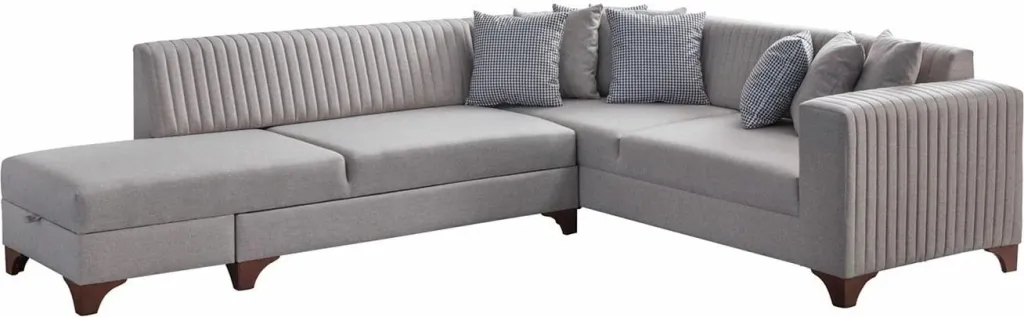 Kënd-sofë krevati Atelier del Sofa, West majtas, krem - 5