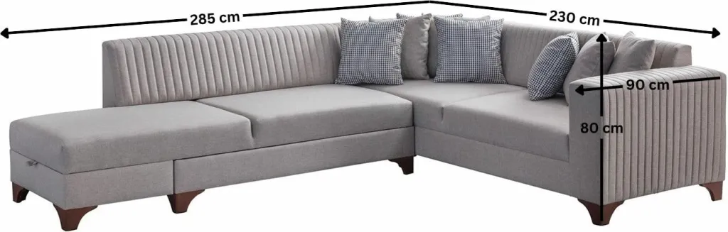 Kënd-sofë krevati Atelier del Sofa, West majtas, krem - 6