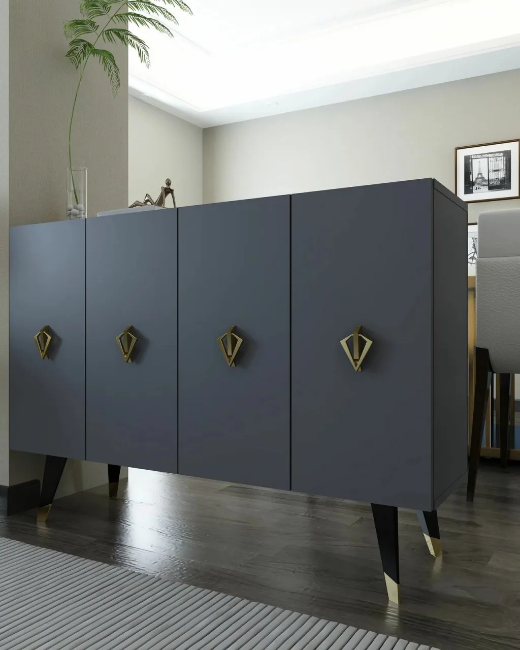Konsol Skye Decor, anthracite, gold, 8163KM-32 - 1