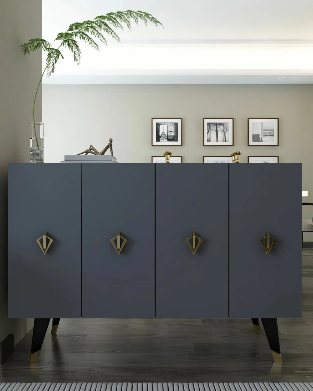 Konsol Skye Decor, anthracite, gold, 8163KM-32 - 2