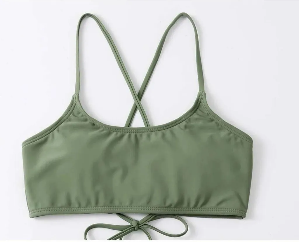 Top bikini ngjyrë e gjelbër Jumeon, MS42289 - 4
