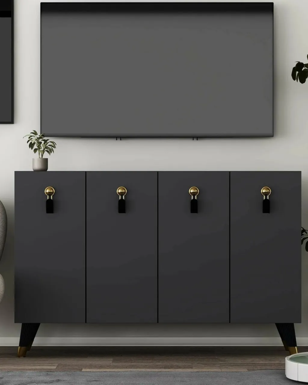 Konsol Skye Decor, anthracite, gold, 8179KM-32 - 2