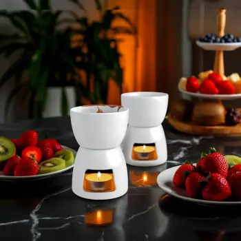 Set fondue porcelani, i bardhë, Hermia Concept, GR202FN00