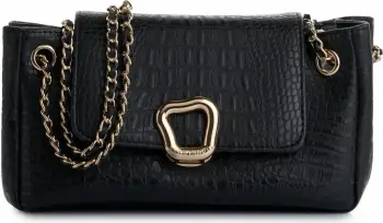 Çantë shpatulle Vince Camuto, Croco Black, Siena v2