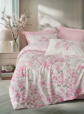 Set mbulesë për jorgan Super King, ngjyrë rozë, Floren, L'Essentiel Linge de Maison