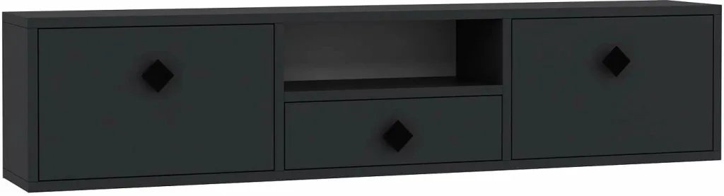 Komodë për TV, ngjyrë antracit dhe e zezë, Skye Decor, 1305-DROP-1 - 4