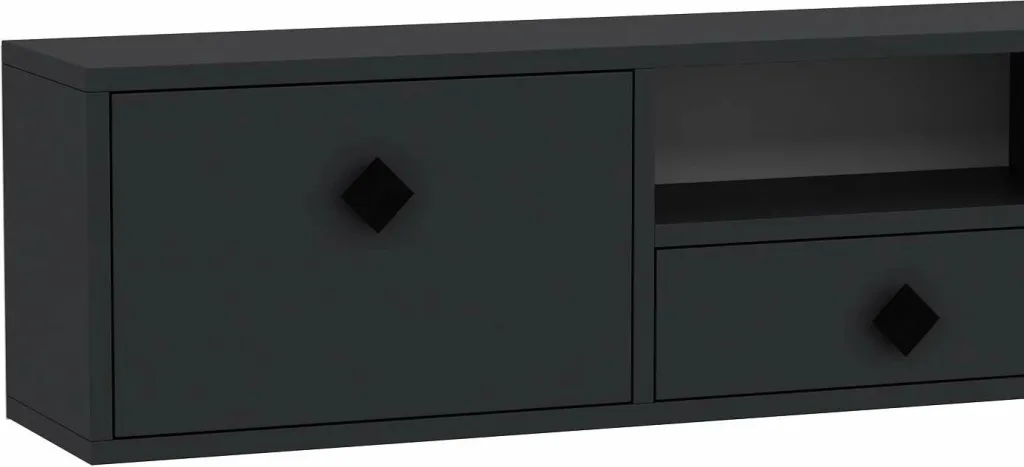 Komodë për TV, ngjyrë antracit dhe e zezë, Skye Decor, 1305-DROP-1 - 5