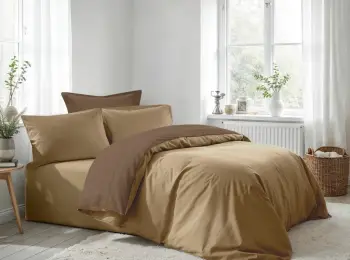 Set mbulesë për jorgan Super King, ngjyrë kafe e çelët dhe kafe, L'Essentiel Linge de Maison
