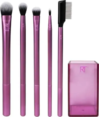 Set brusha grimi Real Techniques Cruelty Free Enhanced, 6 copë, të vjollce